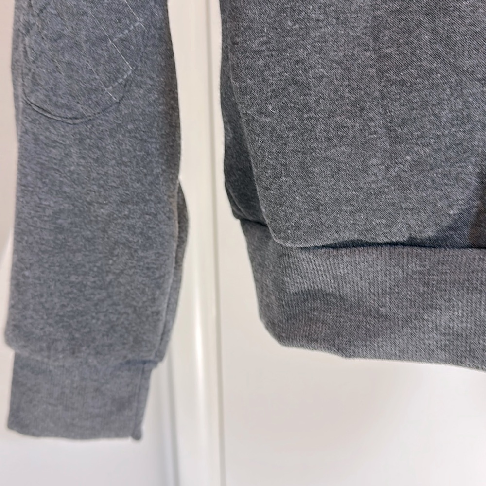 Street Rules Streetwear Steel-Grey Quilted Zip Up Fleece Hoodie MED NWT - Picture 7 of 16